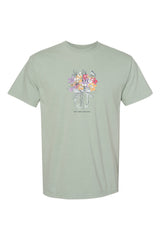Floral Mason Jar Bay Short Sleeve Tee