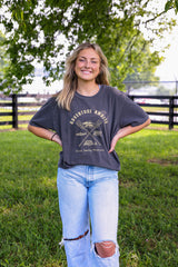 Adventure Awaits Crossed Oars Pepper Short Sleeve Tee