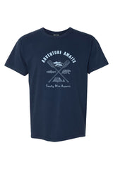 Adventure Awaits Crossed Oars Navy Short Sleeve Tee